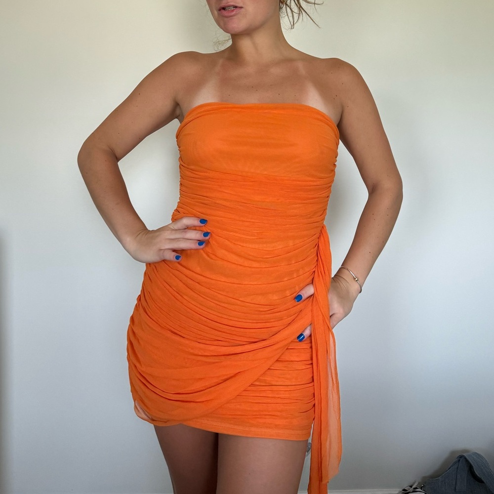 Homecoming dresses ORANGE LUCY IN THE SKY MINI DRESS